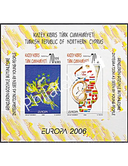 Chypre Turc, Bloc-Feuillet n° 24a, EUROPA, collection timbre Europe