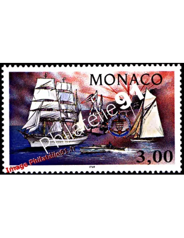 Timbres de MONACO n° 2076 - Yacht Club de Monaco - Voiliers