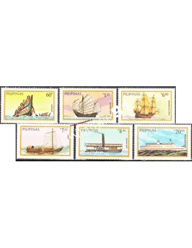 Timbres neufs de Philippine n° 1406 à 1411 - Thématique : Bateaux