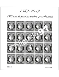 Bloc  Cérès,170 ans du premier timbre français, timbres France