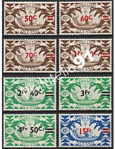OCEANIE n° 172 à 179, Série de Londres, timbres colonies Françaises