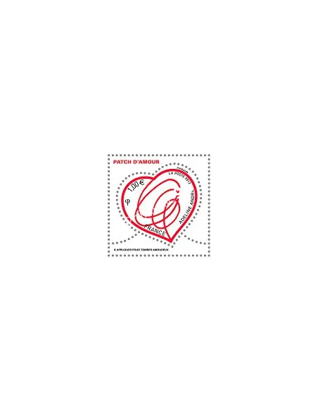 Timbre de France n° 4632 - Saint-Valentin. Patch d'amour d'Adeline André