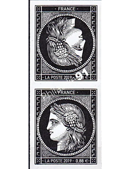 Timbre Cérès tête-bêche, 0,88,170 ans du premier timbre français, timbres France