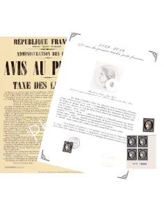 Coffret Cérès Prestige,170 ans du premier timbre français, timbres France