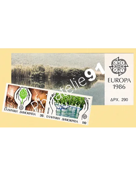 Grèce, Carnet n° 1611A, EUROPA 1986, Collection timbres Europe