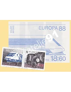 Suède, Carnet n° 1478, EUROPA 1988, Collection timbres Europe