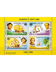 Roumanie, BF n° 220, EUROPA 1992, Collection timbres Europe