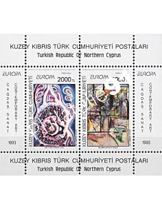 Chypre Turc, Bloc-Feuillet n° 12, EUROPA, collection timbre Europe