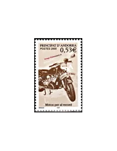 Timbre d'Andorre Français n° 614 - Thématique: Moto