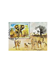 UMM AL QIWAIN - BF année 1971 - Lions - Eléphants
