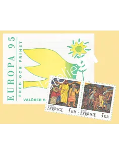 Suède, Carnet n° 1853, EUROPA 1995, Collection timbres Europe