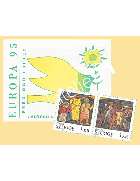 Suède, Carnet n° 1853, EUROPA 1995, Collection timbres Europe