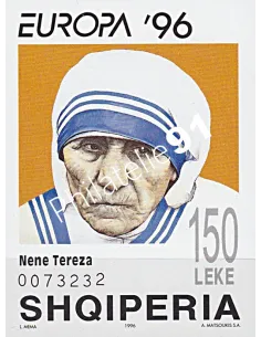 ALBANIE, BF n° 83, EUROPA 1996, Collection timbres Europe