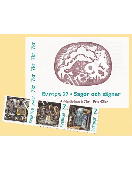Suède, Carnet n° 1983, EUROPA 1997, Collection timbres Europe