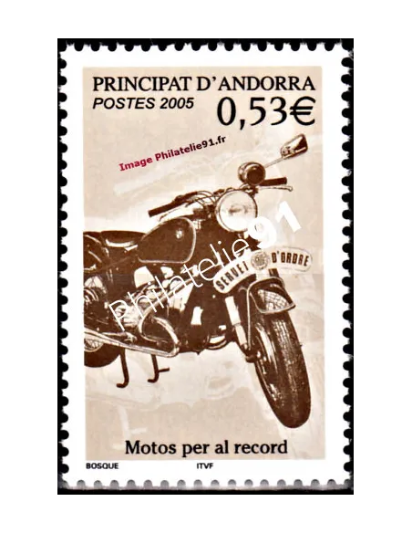 Timbre d'Andorre Français n° 614 - Thématique: Moto
