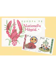 Suède, Carnet n° 2041, EUROPA 1998, Collection timbres Europe