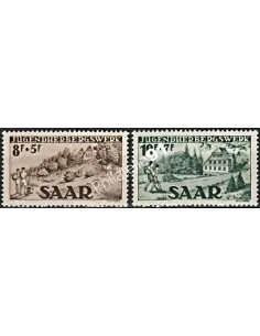SARRE - n° 250 à 251  - Timbres des Colonie françaises