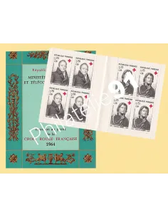 Carnet Croix-Rouge n° 2013, année 1964, collection timbres France