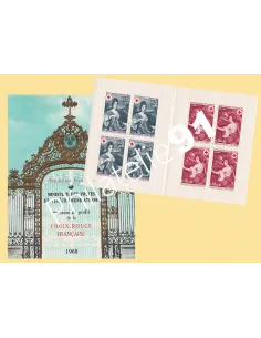 Carnet Croix-Rouge n° 2017, année 1968, collection timbres France