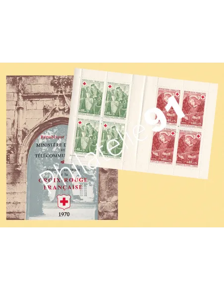 Carnet Croix-Rouge n° 2019, année 1970, collection timbres France
