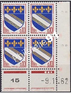 Coin daté sur Timbre n° 1353, Collection timbres France
