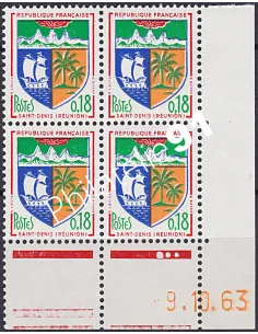 Coin daté sur Timbre n° 1354A, Collection timbres France