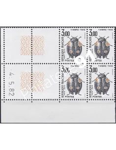Coin daté sur Timbre-Taxe n° 111, Collection timbres France