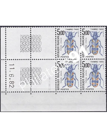 Coin daté sur Timbre-Taxe n° 112, Collection timbres France