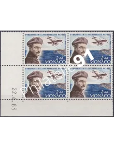 Coin daté sur Timbre PA n° 81, Collection timbres Monaco