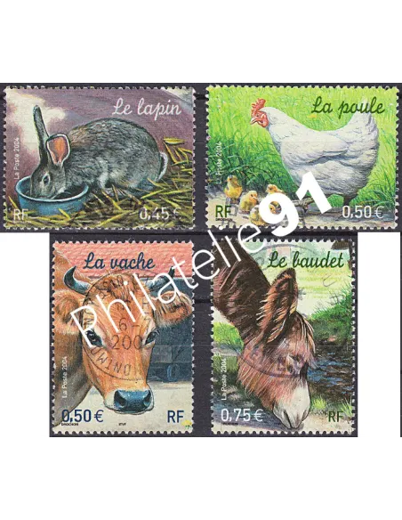 Timbre n° 3662 à 3665  oblitéré, Collection timbres France