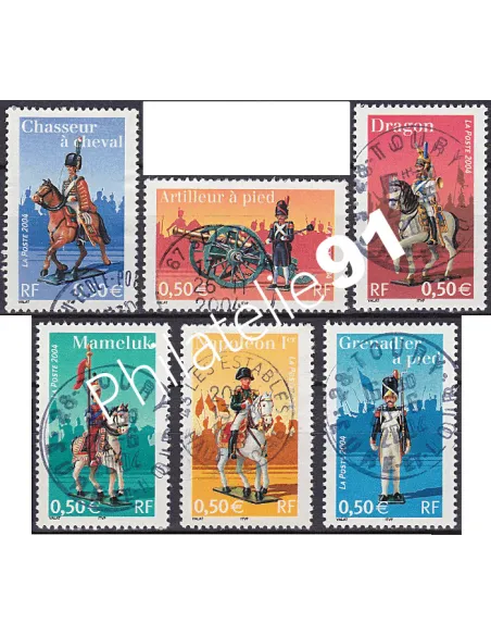 Timbre n° 3679 à 3684  oblitéré, Collection timbres France