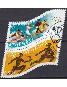 Timbre n° 3686P oblitéré,Paire de timbres, Collection timbres France