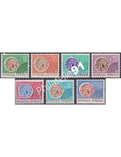 Timbre Préoblitéré n°123 à 129, collection timbres France