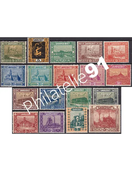 SARRE, n° 83 à 100, collection timbres colonies