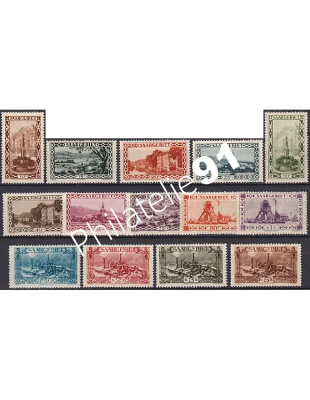 SARRE, n° 107 à 120, collection timbres colonies