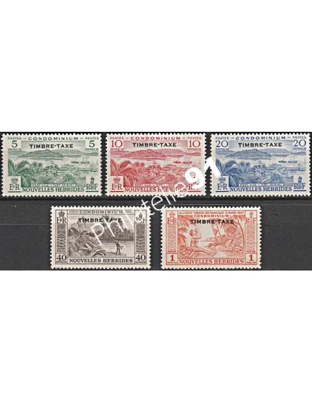 Nouvelles-Hébrides Taxe n° 36 à 40 - Timbres colonies Francaises