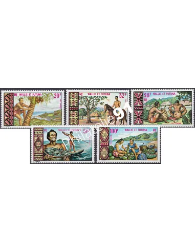WALLIS ET FUTUNA PA n° 33 à 37, collection timbres Dom-Tom