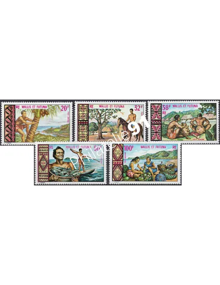 WALLIS ET FUTUNA PA n° 33 à 37, collection timbres Dom-Tom