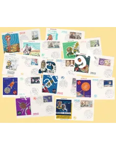 Monaco, Lot d'enveloppes er Jour, collection lettres thématiques