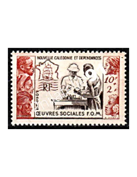 Nouvelle Calédonie n°278, oeuvres sociales, Timbres des colonies