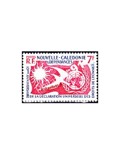 Nouvelle Calédonie n° 290, Droits de l'Homme, timbres des colonies
