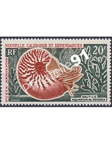 NOUVELLE CALEDONIE PA n°68, Nautile, timbre des colonies