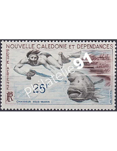 NOUVELLE CALEDONIE PA n°69, Chasseur sous-marin, timbre des colonies