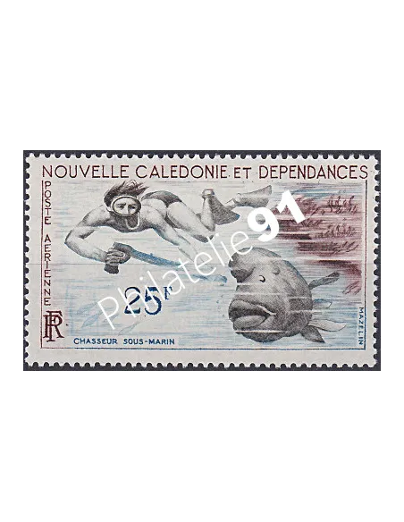 NOUVELLE CALEDONIE PA n°69, Chasseur sous-marin, timbre des colonies