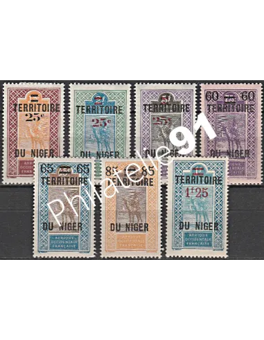 Timbres du Niger n° 18 à 24 , collection timbres colonies