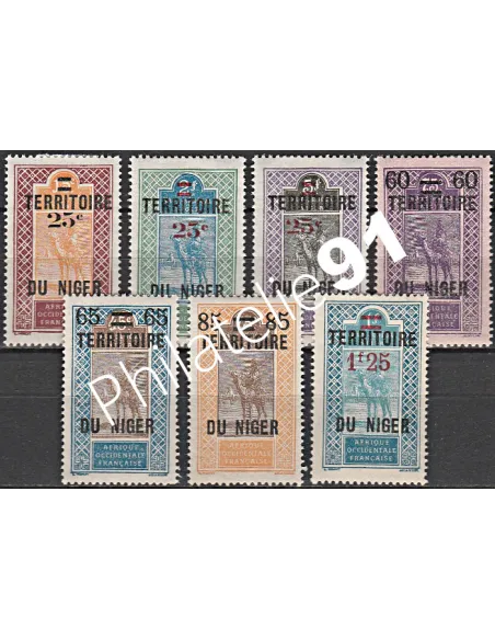 Timbres du Niger n° 18 à 24 , collection timbres colonies