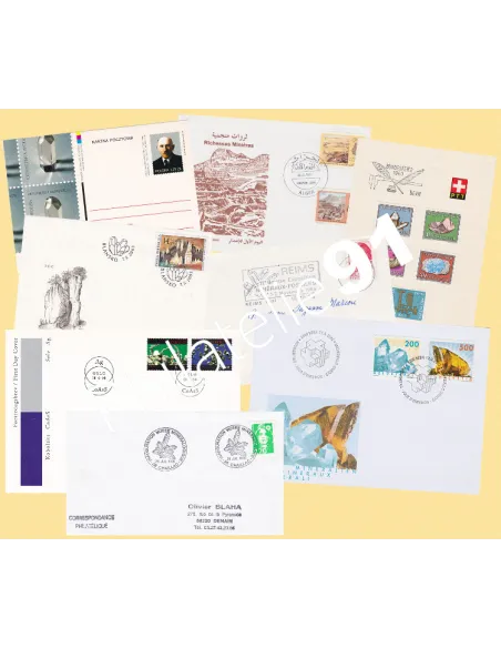 Lot de documents, thématique minéraux, Collection lettre Tous Pays
