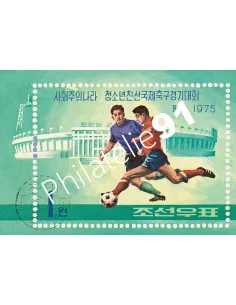 Corée du Nord, Bloc n° 13, thème foot,collection timbres Asie