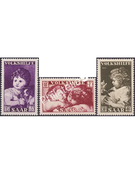 SARRE, n° 323 à 325, Timbres des colonies françaises