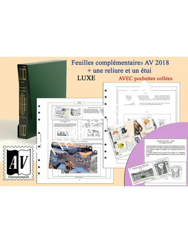 AV - Jeu Luxe France 2018 + RELIURE + ETUI, matériel philatélique